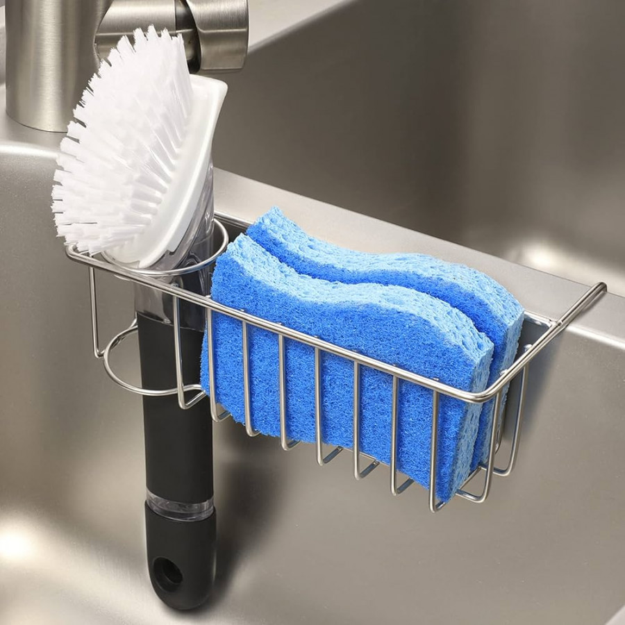 in  Sponge Holder, Movable Kitchen Sink Sponge Holder + Brush