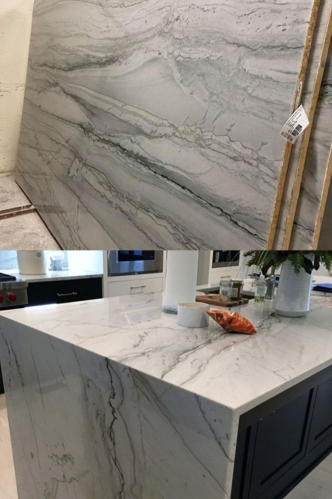 Infinity white Quartzite  White quartzite countertops, Dream