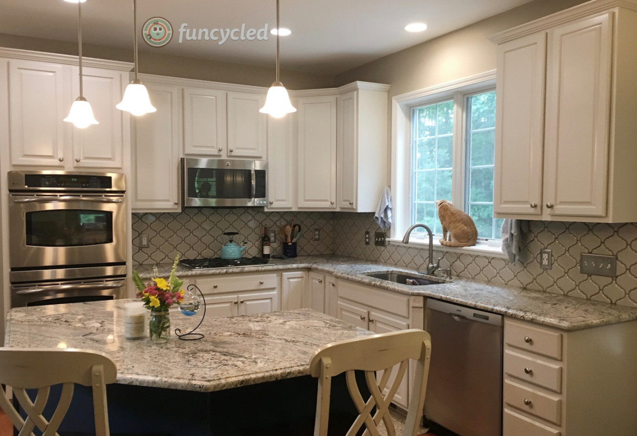 Kitchen Cabinets Painted Pale Oak and Gentleman