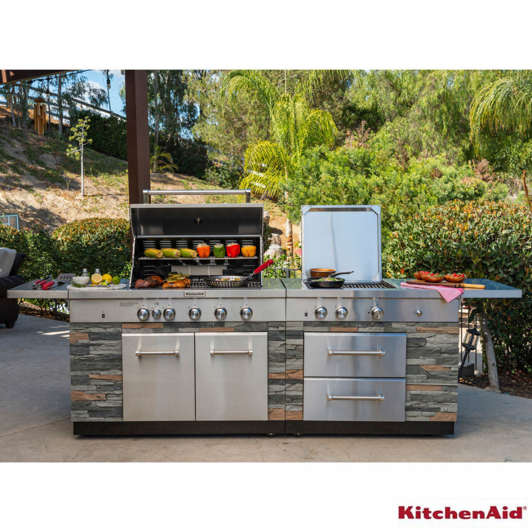 KitchenAid  Burner Island Gas Barbecue Grill + Cover – Signature