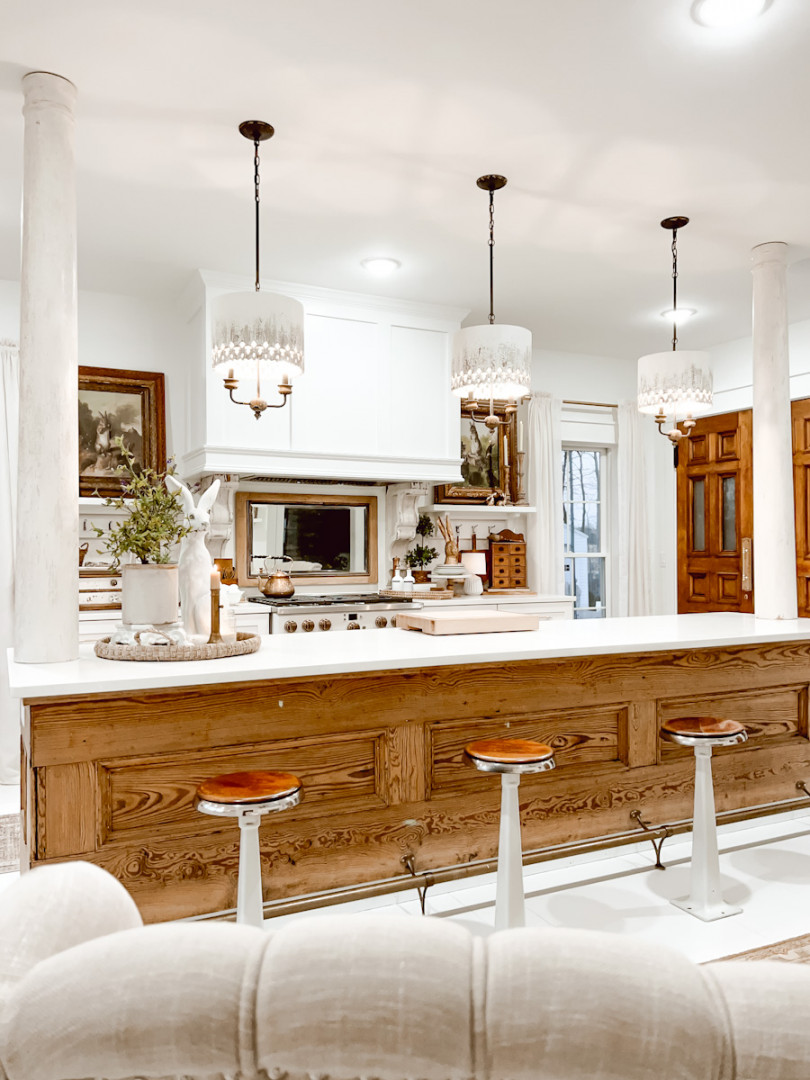 Large Columns on the Kitchen Island - Deb and Danelle