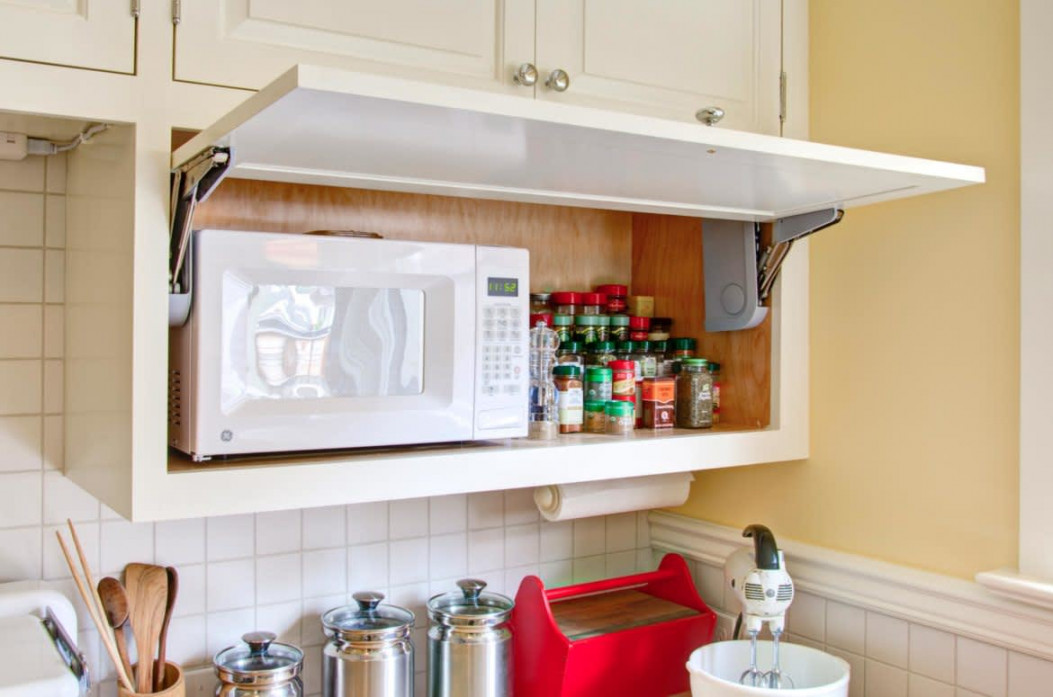 Microwaves in the Kitchen: Hidden Storage Solutions  Apartment