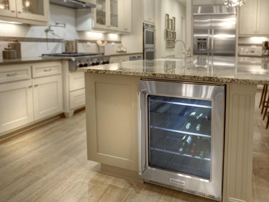 Mini-fridge-in-kitchen-island-for-wine – At Home with Drees