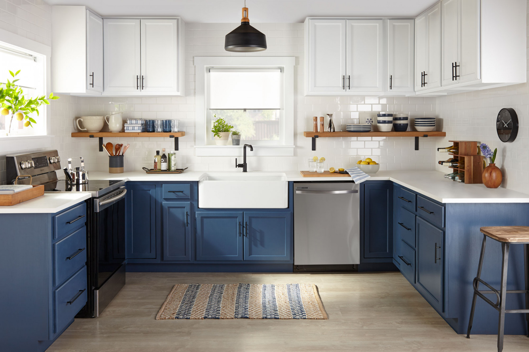 Modern Blue Farmhouse Kitchen - The Perfect Finish Blog by KILZ®