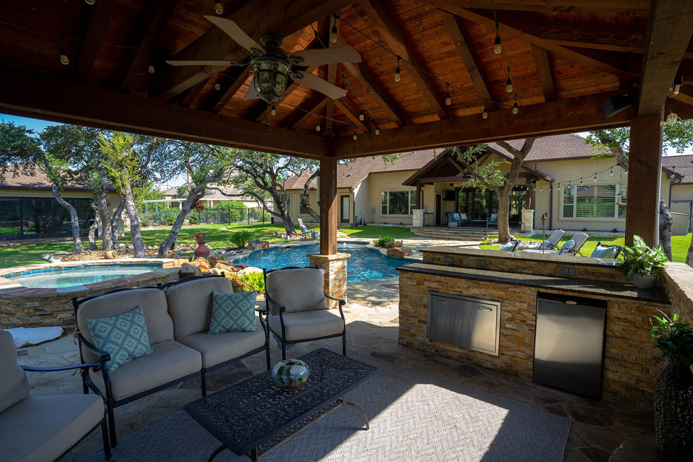 Outdoor Kitchen and Pool ideas for the Texas Hill Country