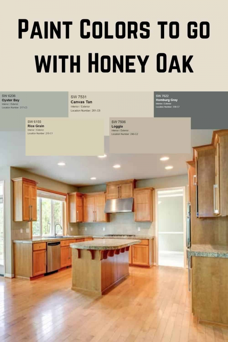 Paint Colors to go with Honey Oak Trim /Cabinets - West Magnolia