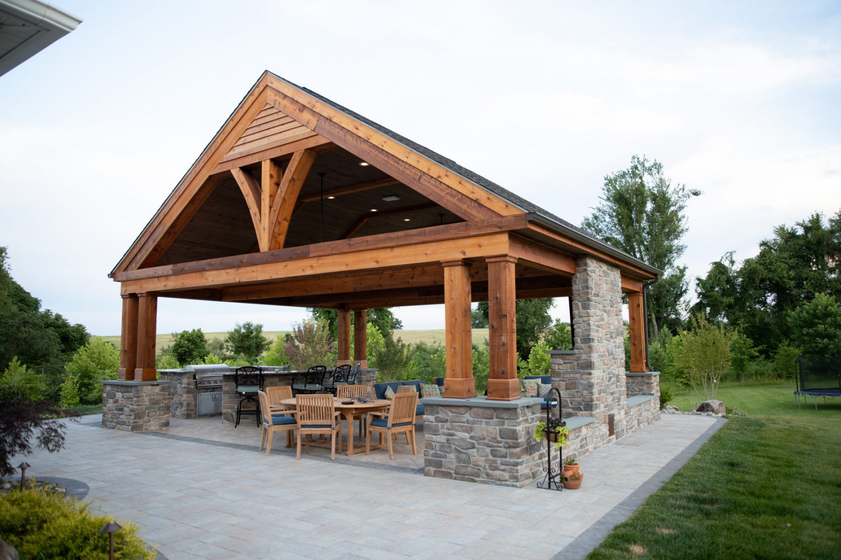 Pavilion, Outdoor Kitchen, Fire Pit, Fireplace, Patio - Howard