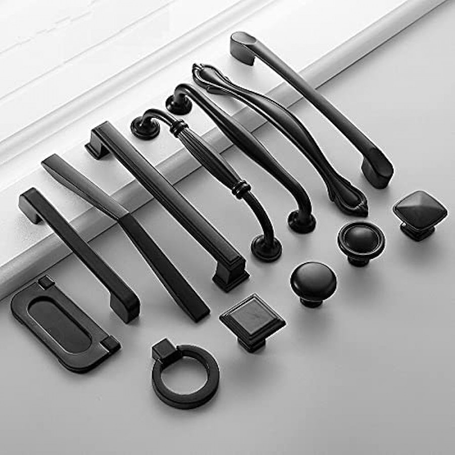 SHGUANMO Black Handles For Furniture Cabinet Knobs And Handles