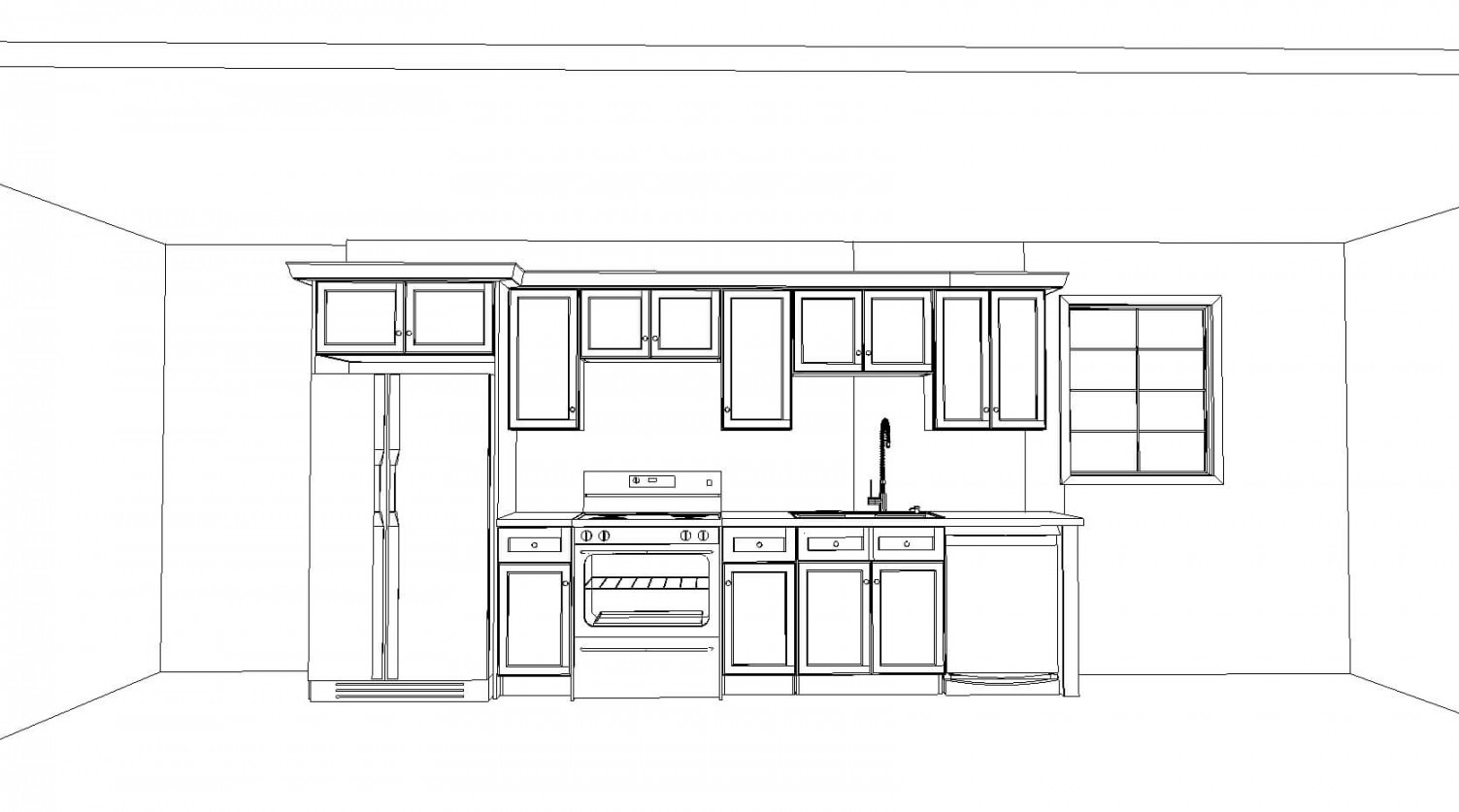 Single Wall Kitchen Layout Designs - CabinetSelect