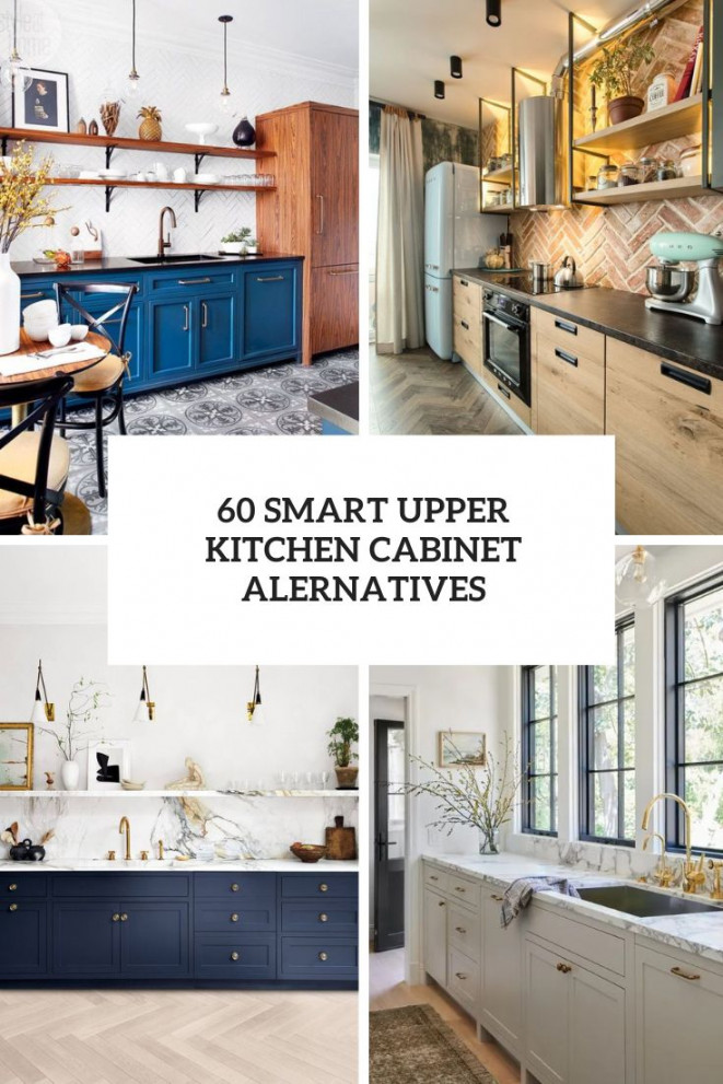 Smart Upper Kitchen Cabinet Alternatives - DigsDigs