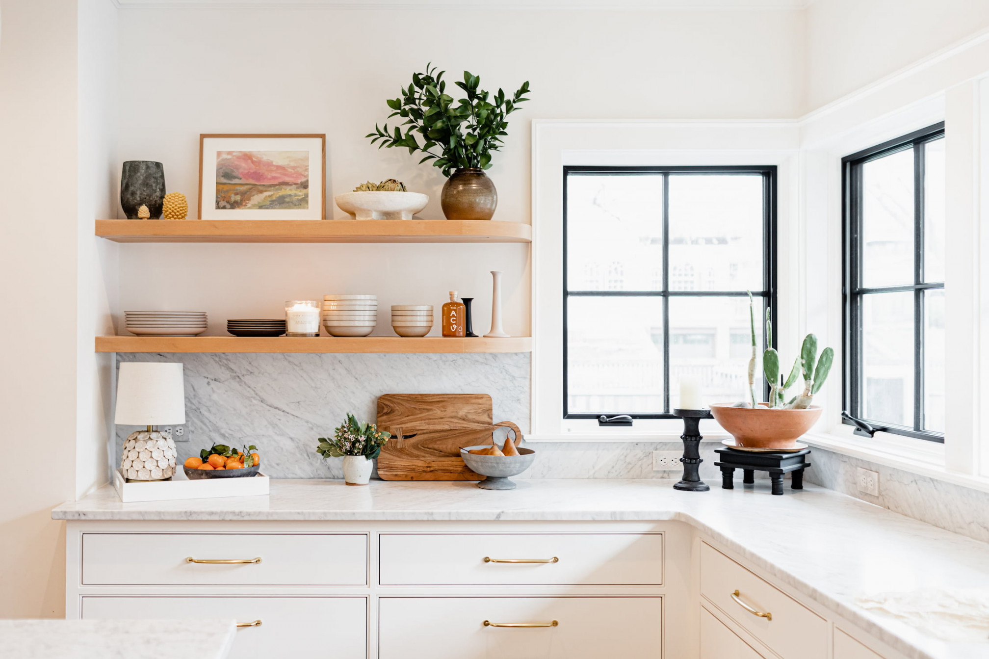 Square Windows Corner Off Kitchen  Pella