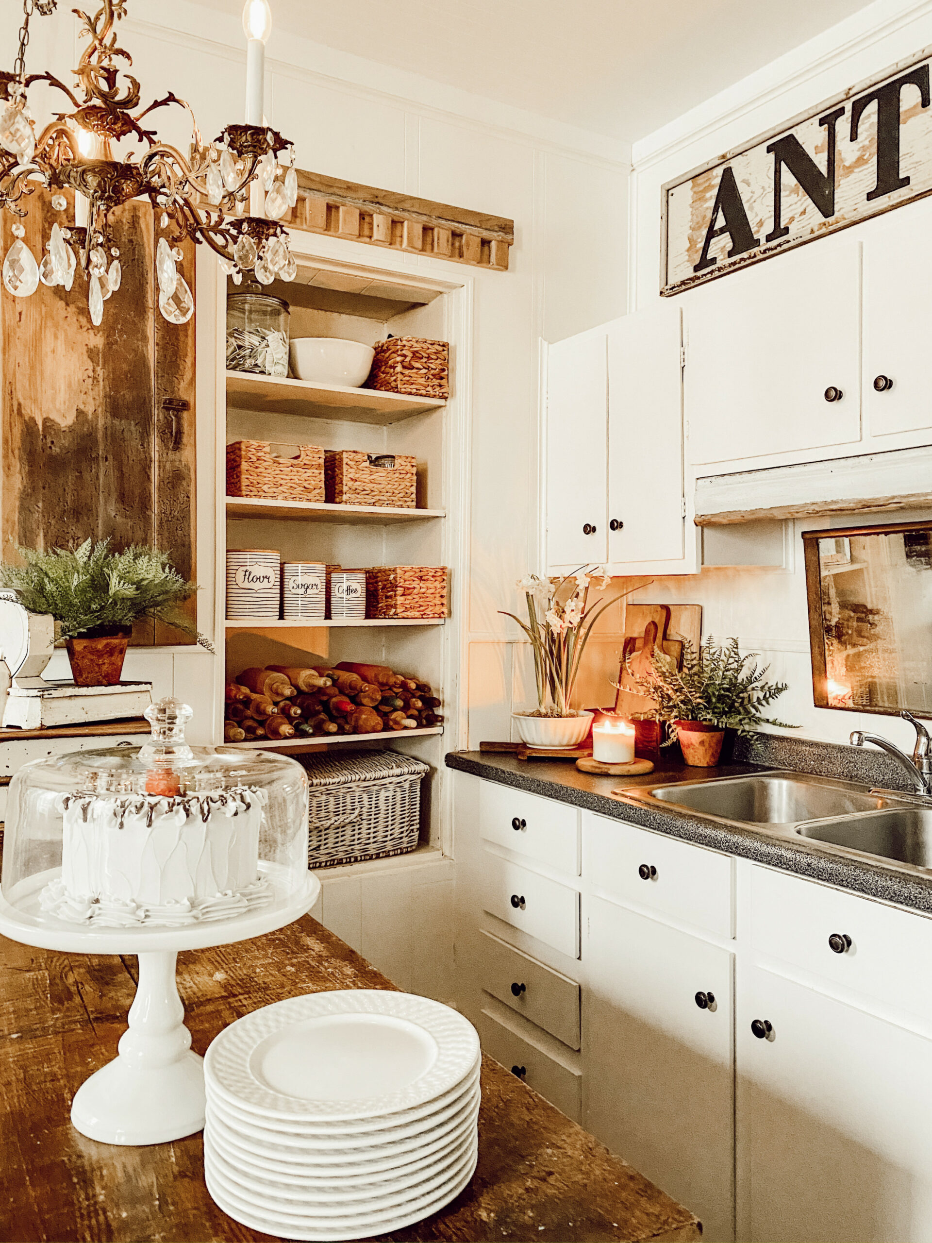 Styling Open Shelves for Organization in a Small Kitchen - Deb and