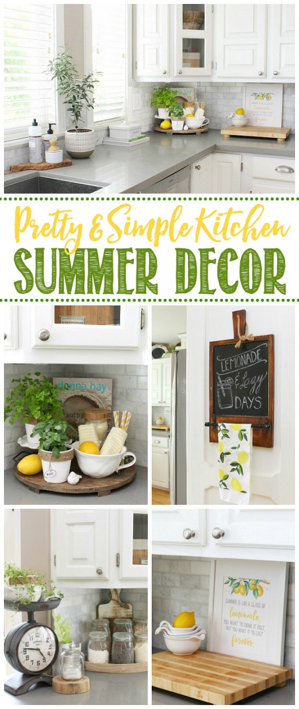 Summer Decor Ideas for the Kitchen - Summer Home Tour - Clean and