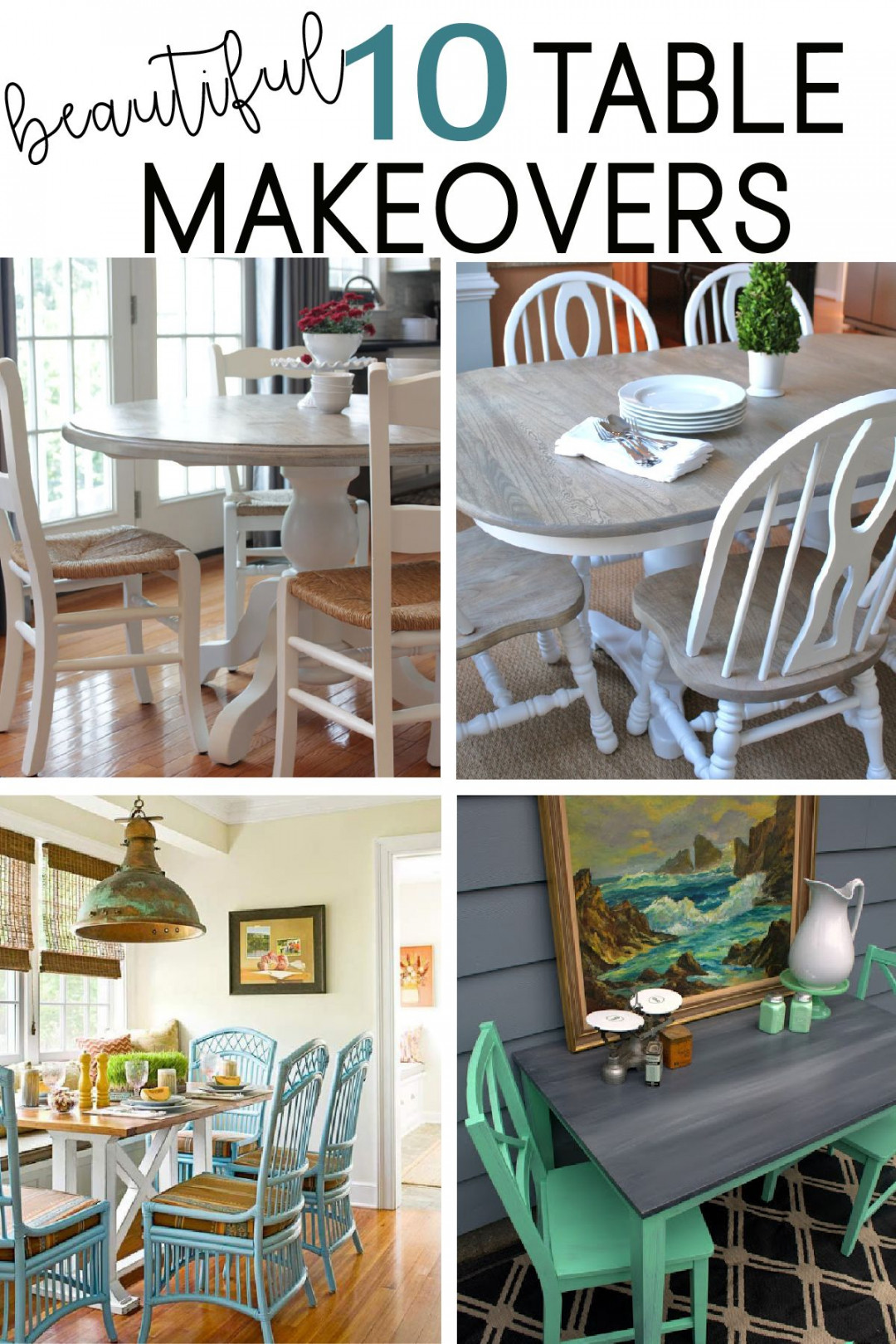 Top  Kitchen Table Transformations - Painted Furniture Ideas