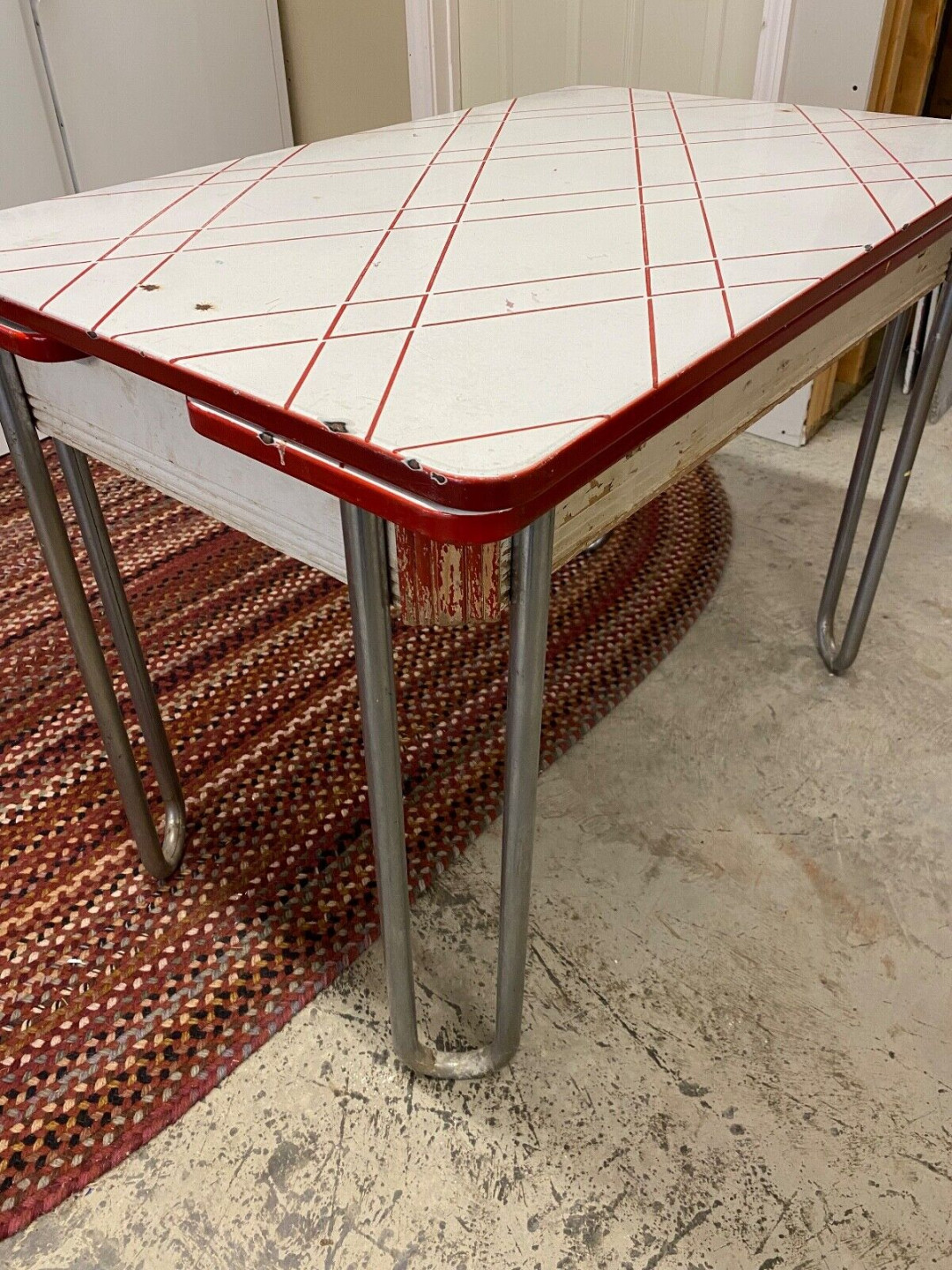 vintage enamel top table retro ’s