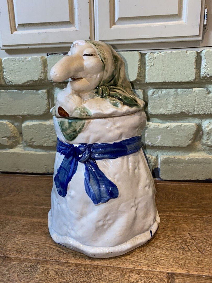 Vintage s Cassandra Kitchen Witch Old Maid Cookie Jar European