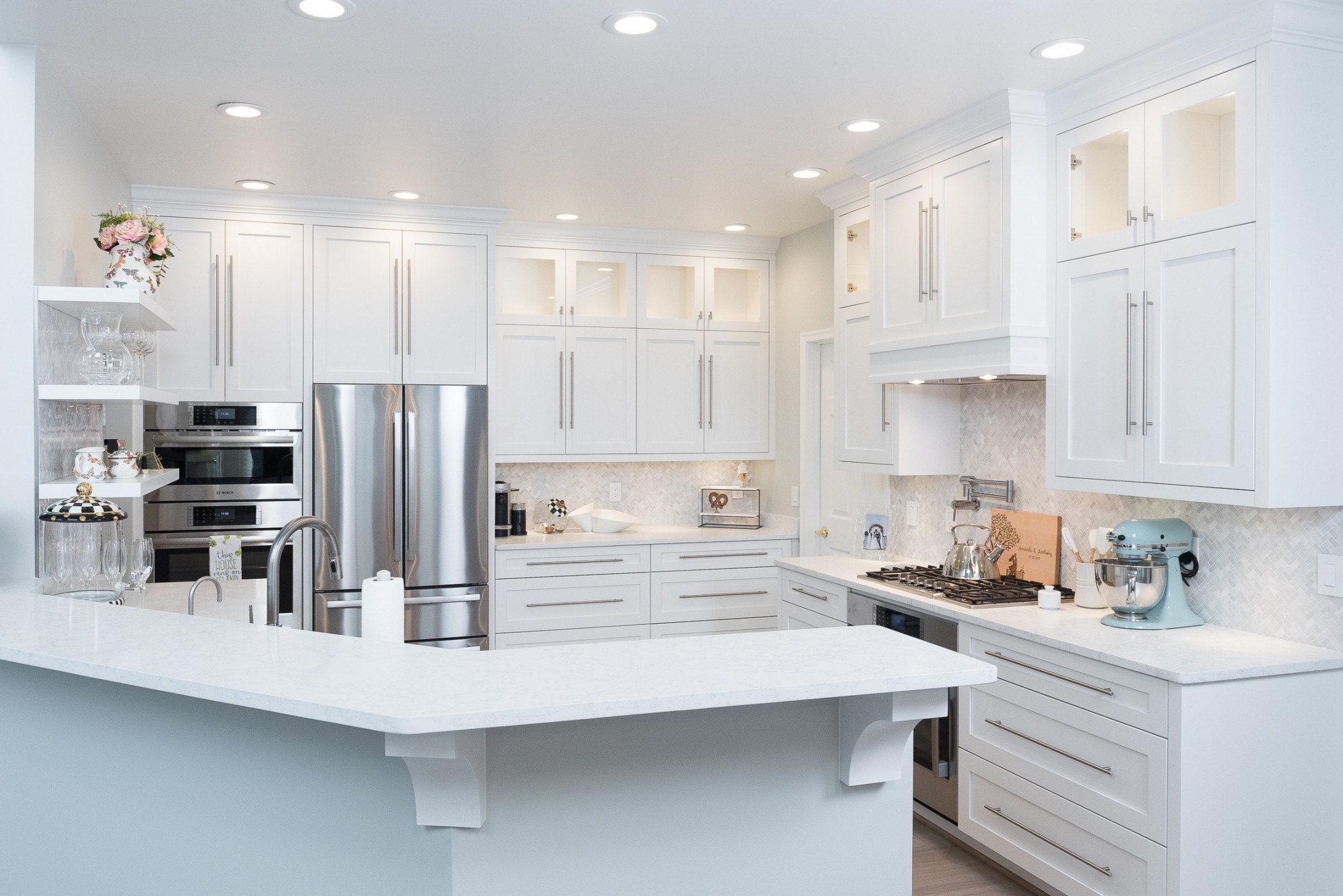 White Kitchen with a Peninsula Ideas You