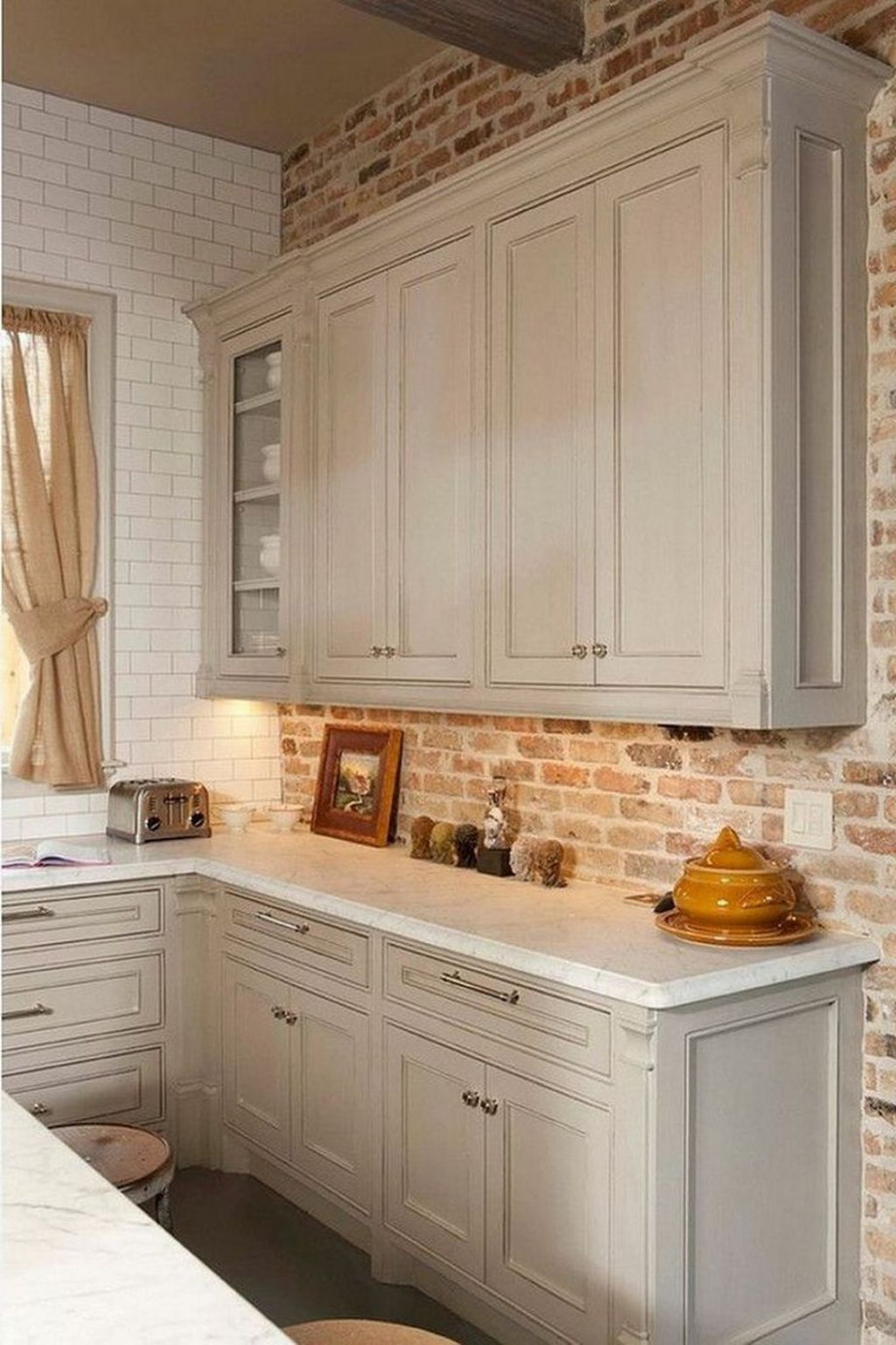 Best Whitewash brick backsplash ideas  brick backsplash