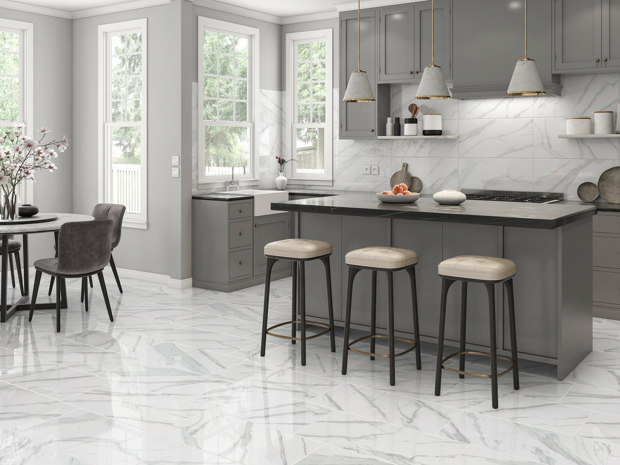 Camerotta White Ceramic Tile  Floor and Decor