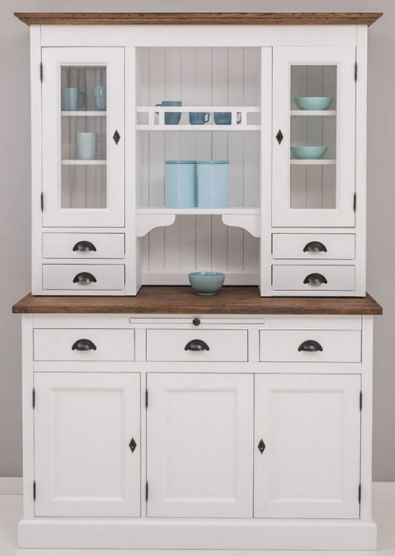 Casa Padrino Country Style Kitchen Cabinet White / Brown  x  x H