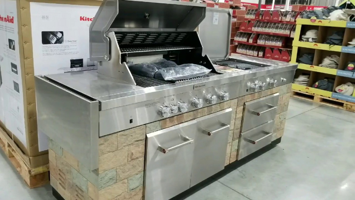 Costco! Kitchen Aid  Burner Outdoor Island Gas Grill! $22!!!