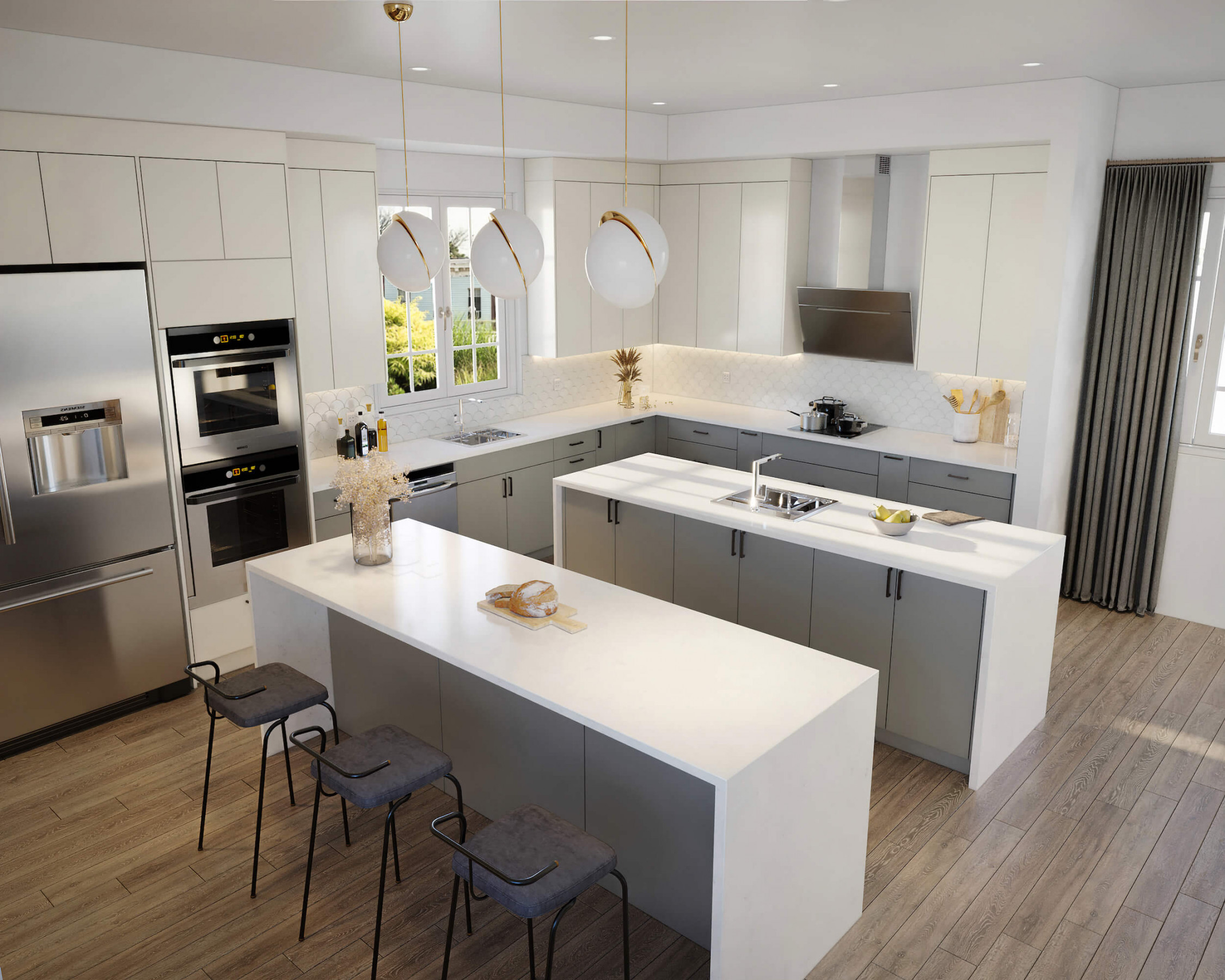 Double Island Kitchens : Luxury Kitchen Upgrade