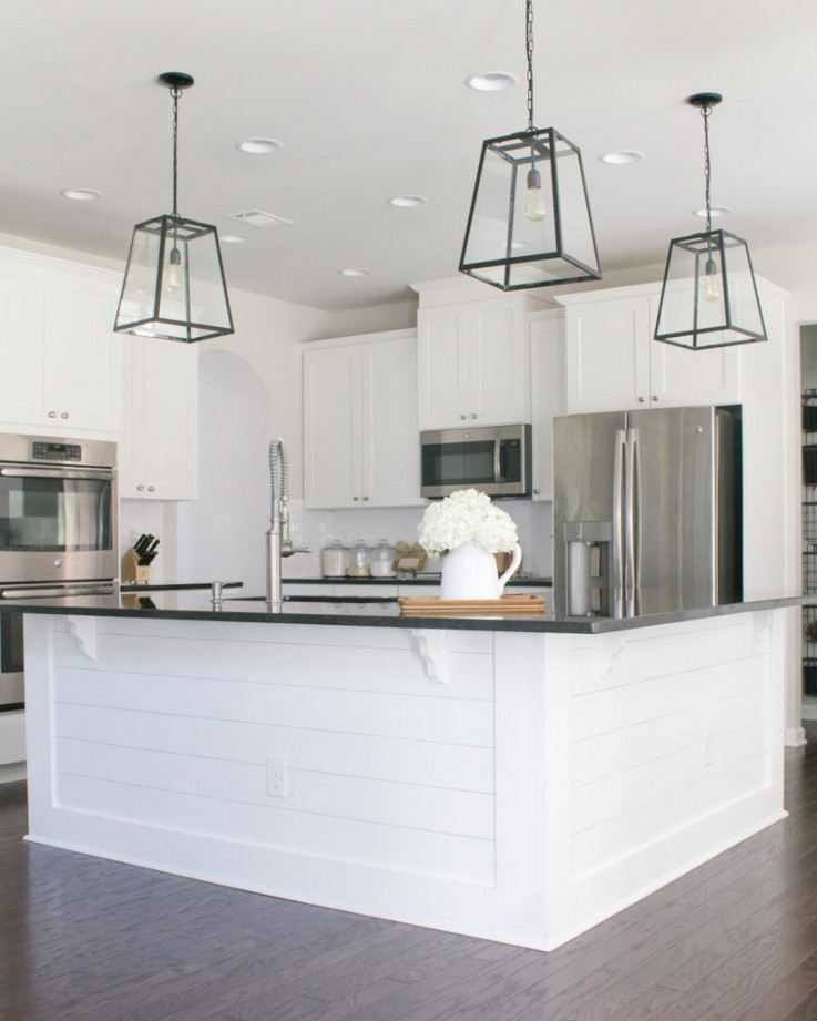 Easy + Affordable DIY Kitchen Island Shiplap - Home and Hallow