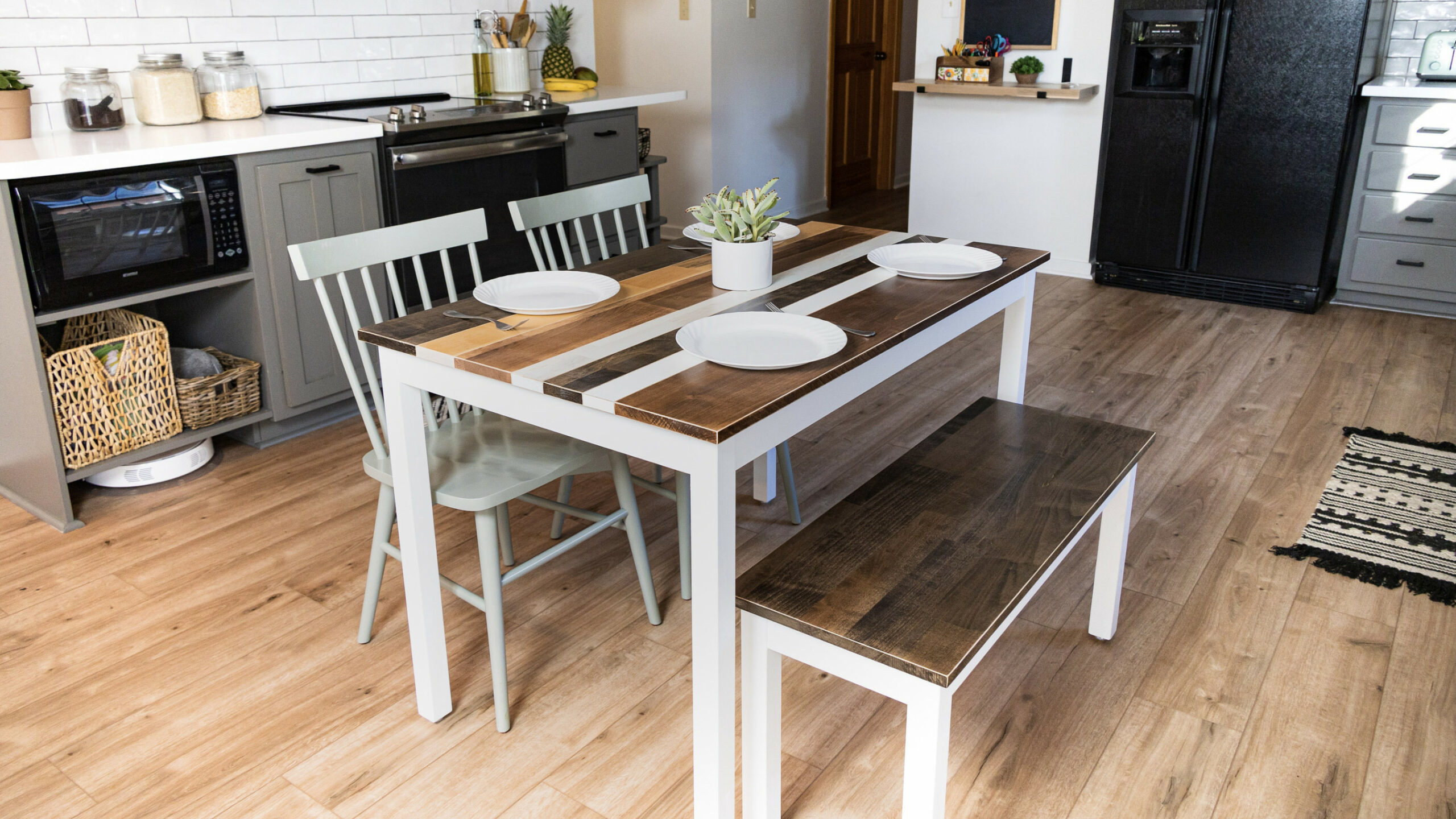 Farmhouse Dining Table Set The Willow Solid - Etsy