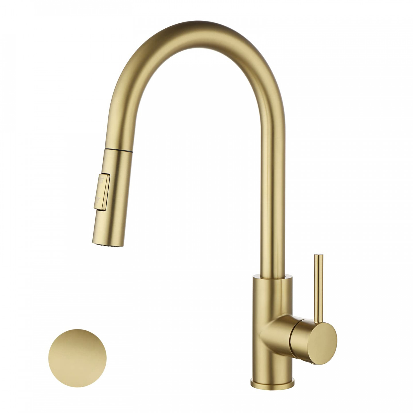 Havin Brushed Gold Kitchen Sink High Arc Stainless Steel Pull Out Kitchen  Faucet Fits  Hole Sink, FSee more Havin Brushed Gold Kitchen Sink High  Arc