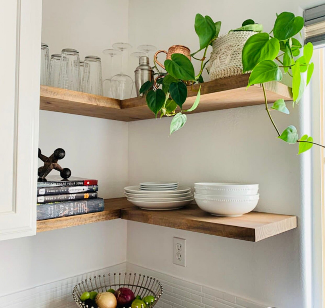 KITCHEN Floating Shelves SOLID Wood Customize Color and Size - Etsy