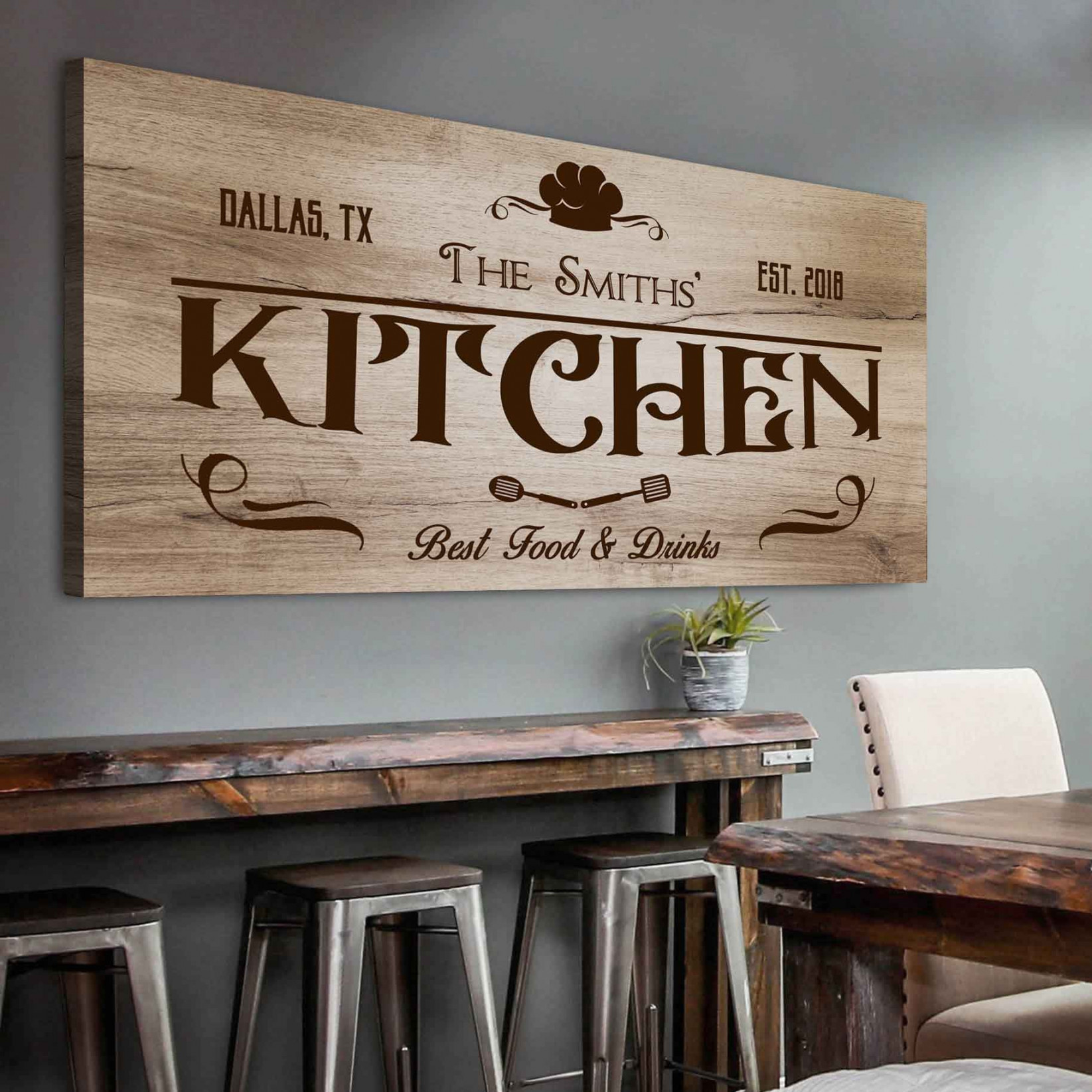 Kitchen Sign Wall Decor Kitchen Best Food & Drinks Wall - Etsy