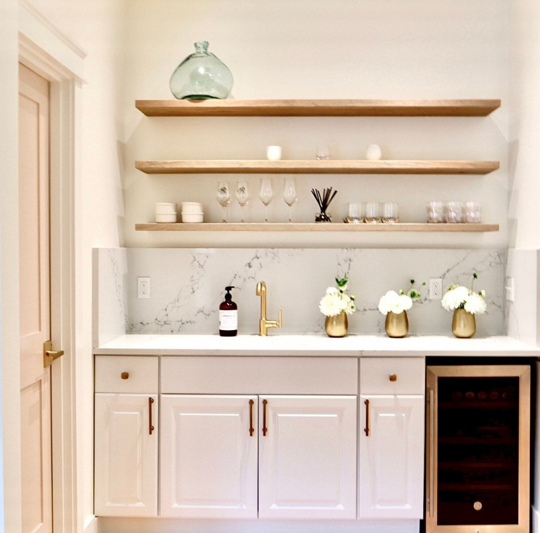 Natural Floating Shelves for Kitchens with Metal Bracket - Etsy