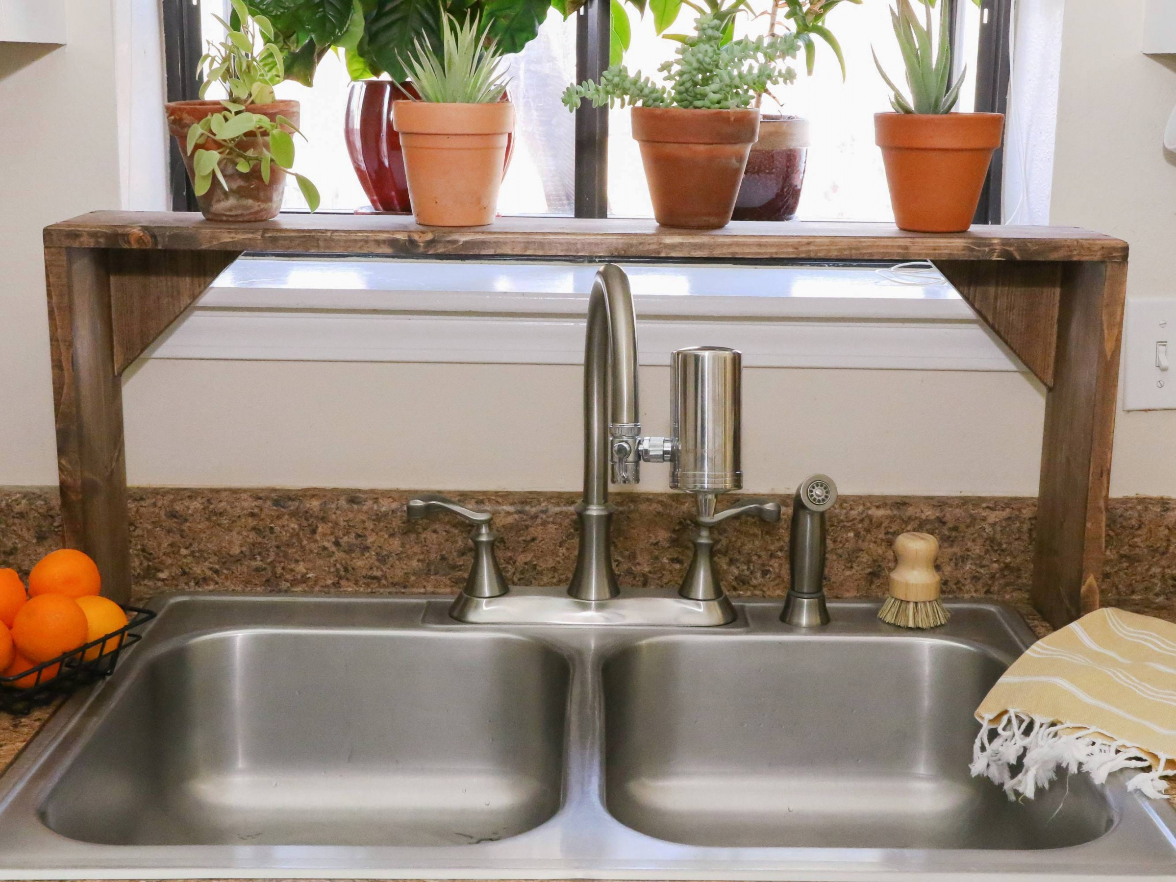 Sink Shelf Wood Kitchen Shelf Kitchen Organizer Over - Etsy