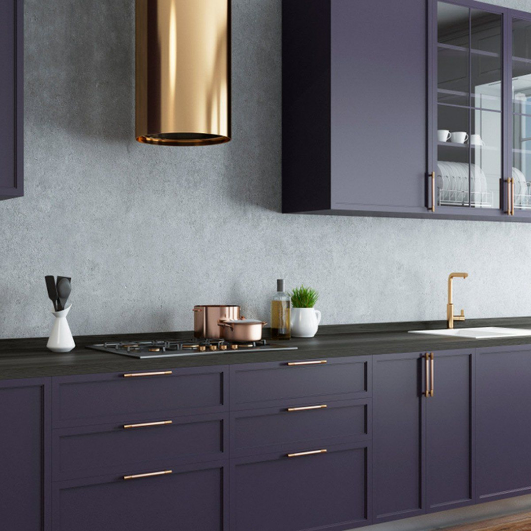 Stunning Dark Kitchen Cabinet Ideas  Purple kitchen, Dark