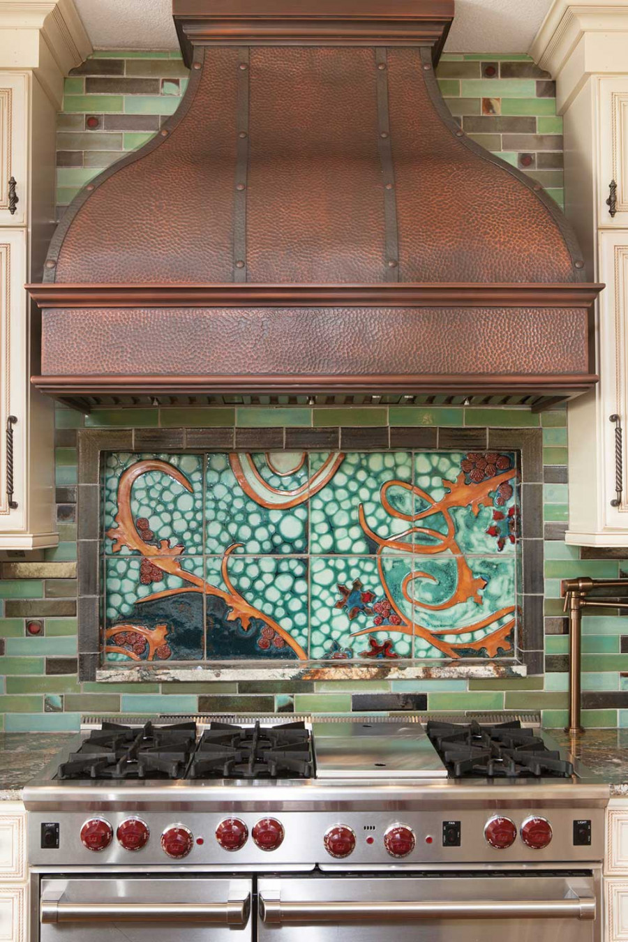 Tile Mural Kitchen Backsplash by Clay Squared to Infinity