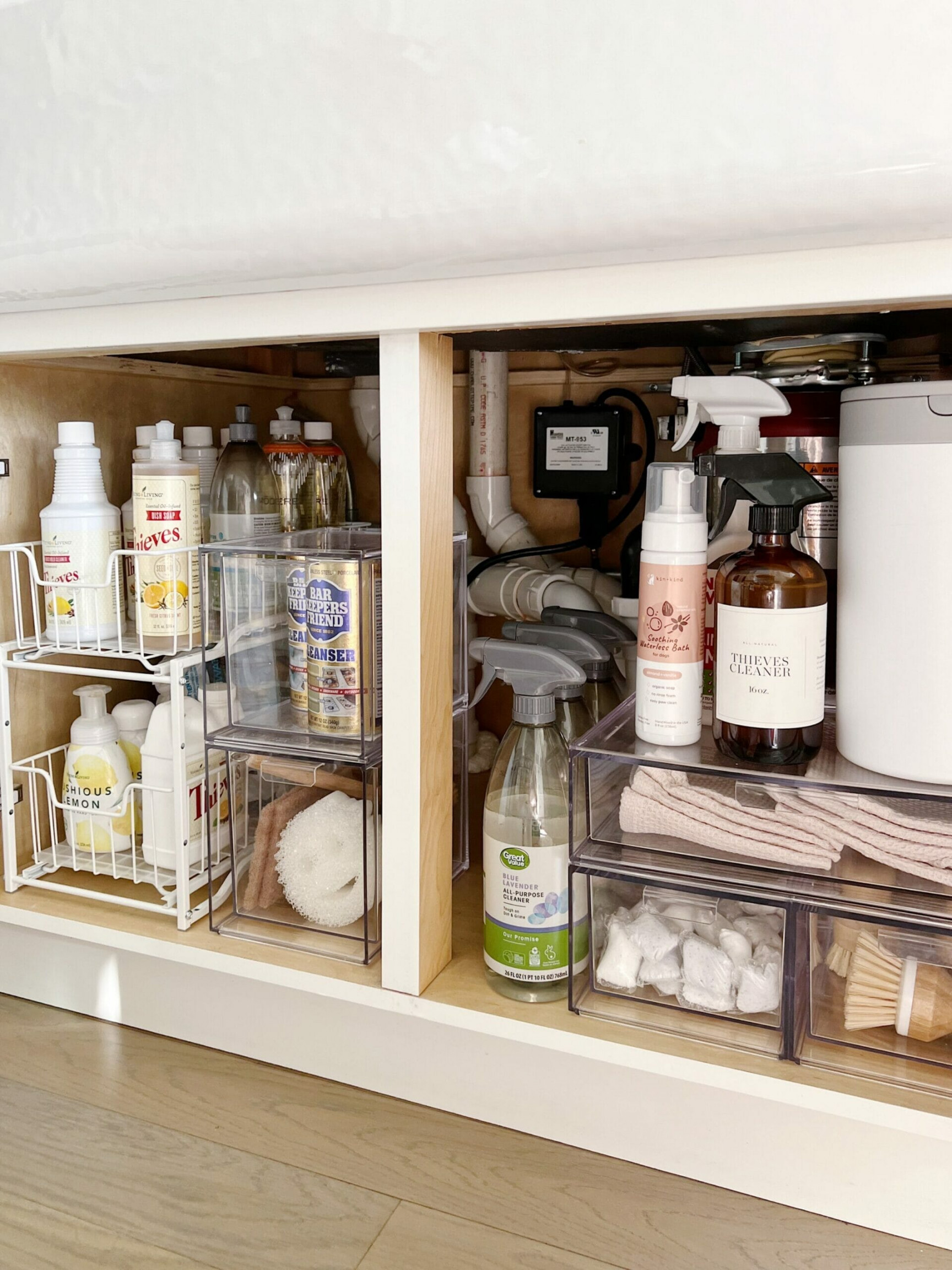 Under Kitchen Sink Organization  Life On Cedar Lane