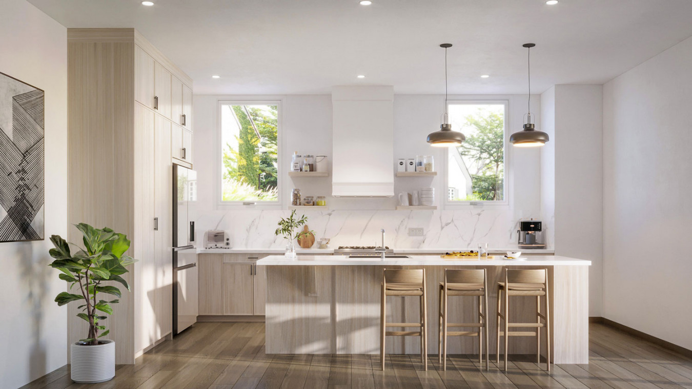 White Washed Oak Cabinets - Lights up Your Home!