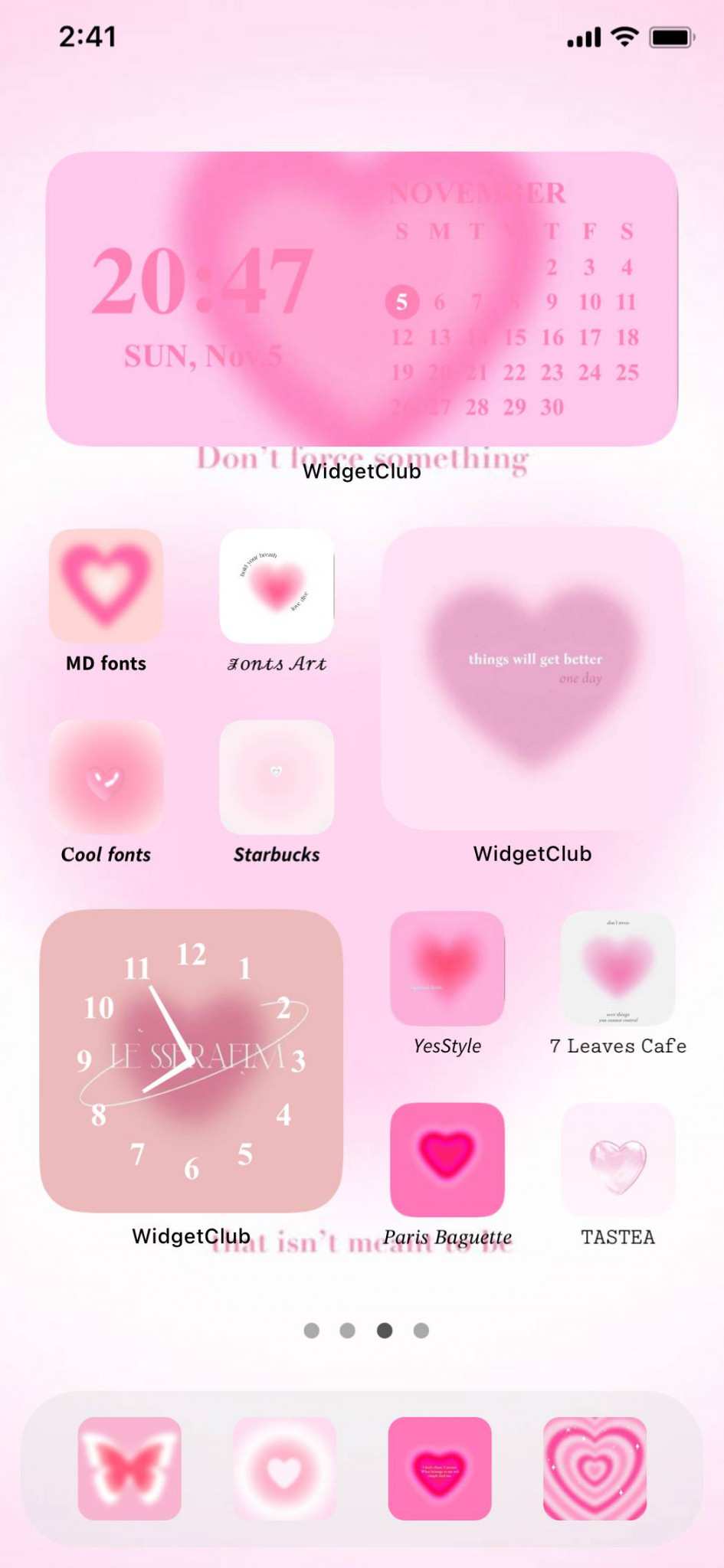 Aesthetic Pink aura Home Screen Idea [BVXiOpNZSrjUNyCEJN] by