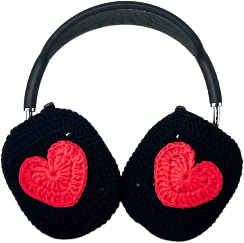 Apple Airpods Max Crochet Headphone Covers, Cute Airpods Max Case for Apple  Earphones (Heart)