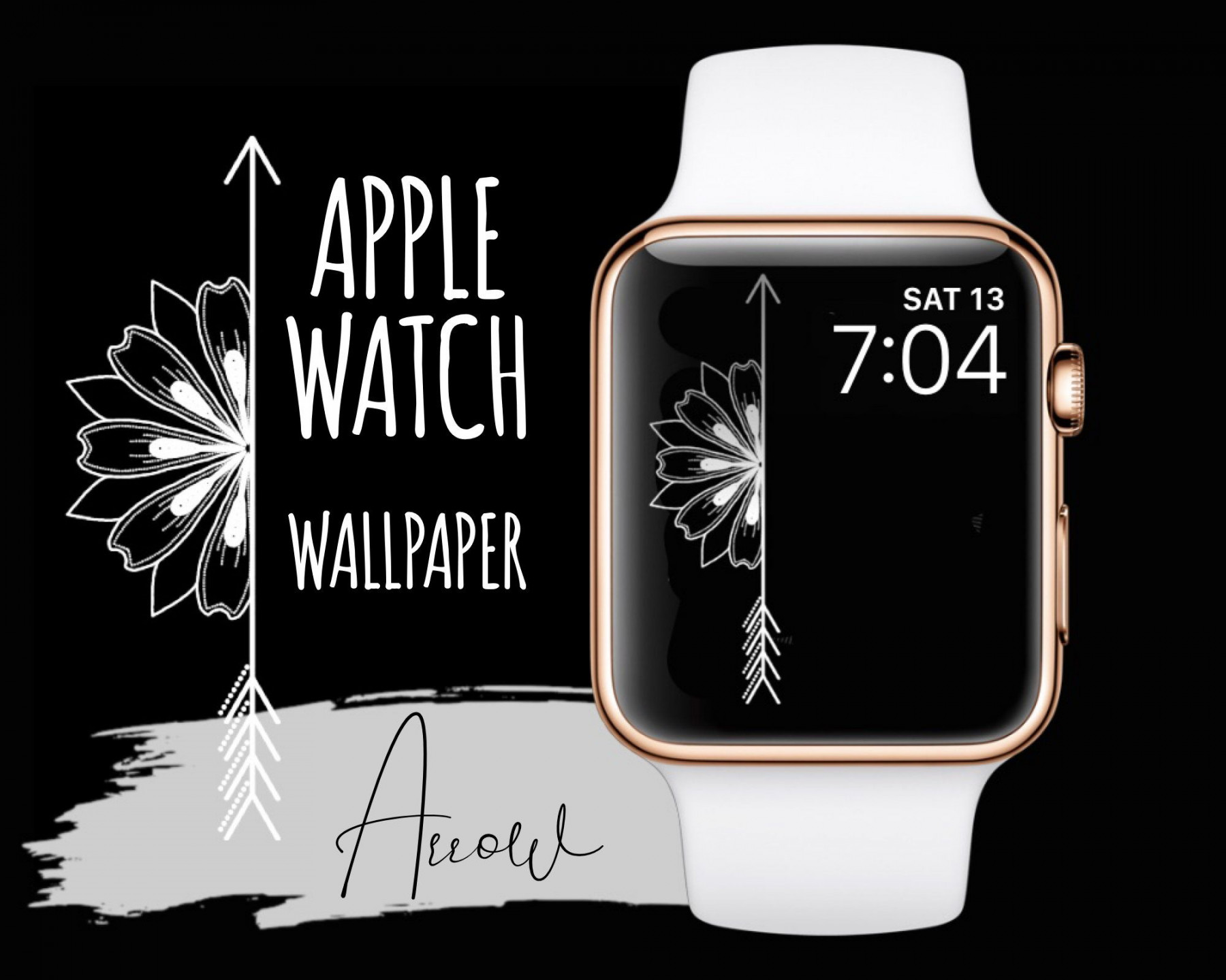 Apple Watch Wallpaper Hand Drawn Arrow for Your Apple Watch - Etsy