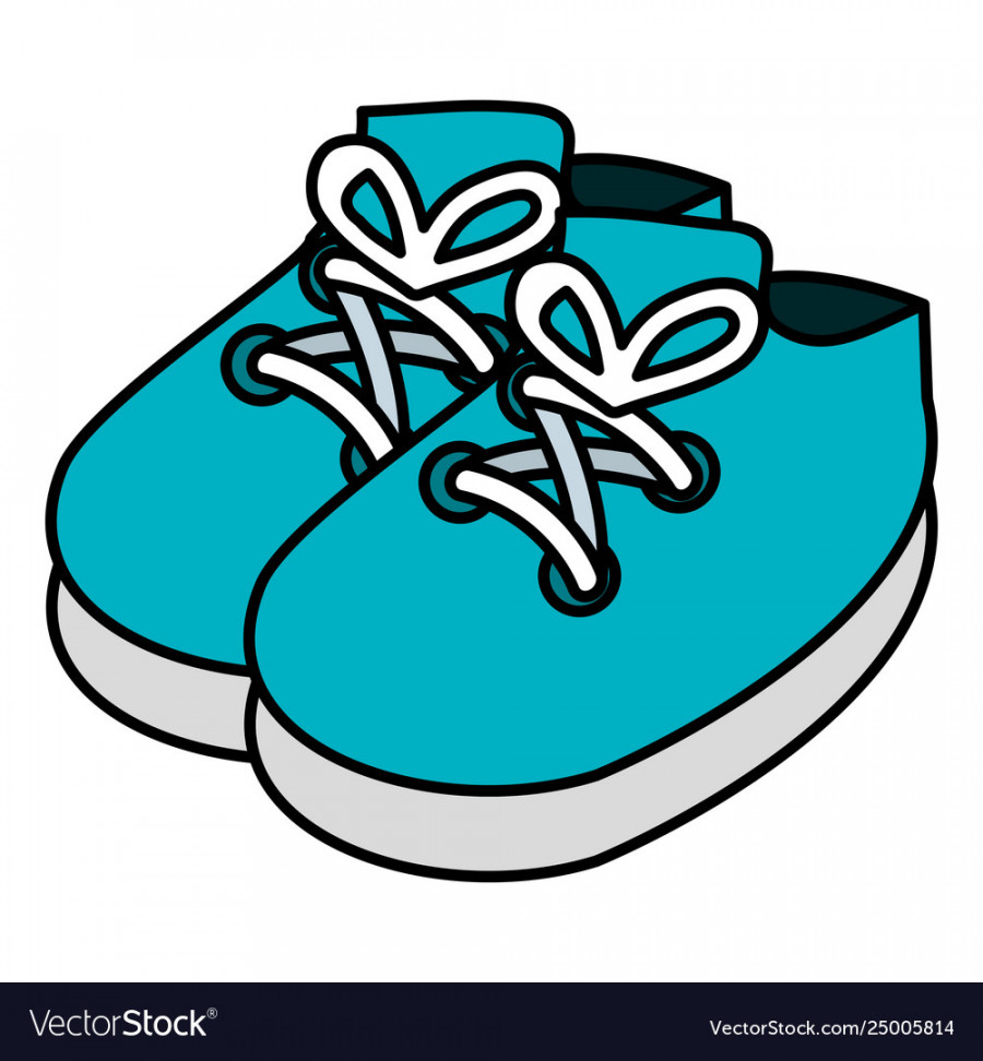 Baby shoes isolated icon Royalty Free Vector Image