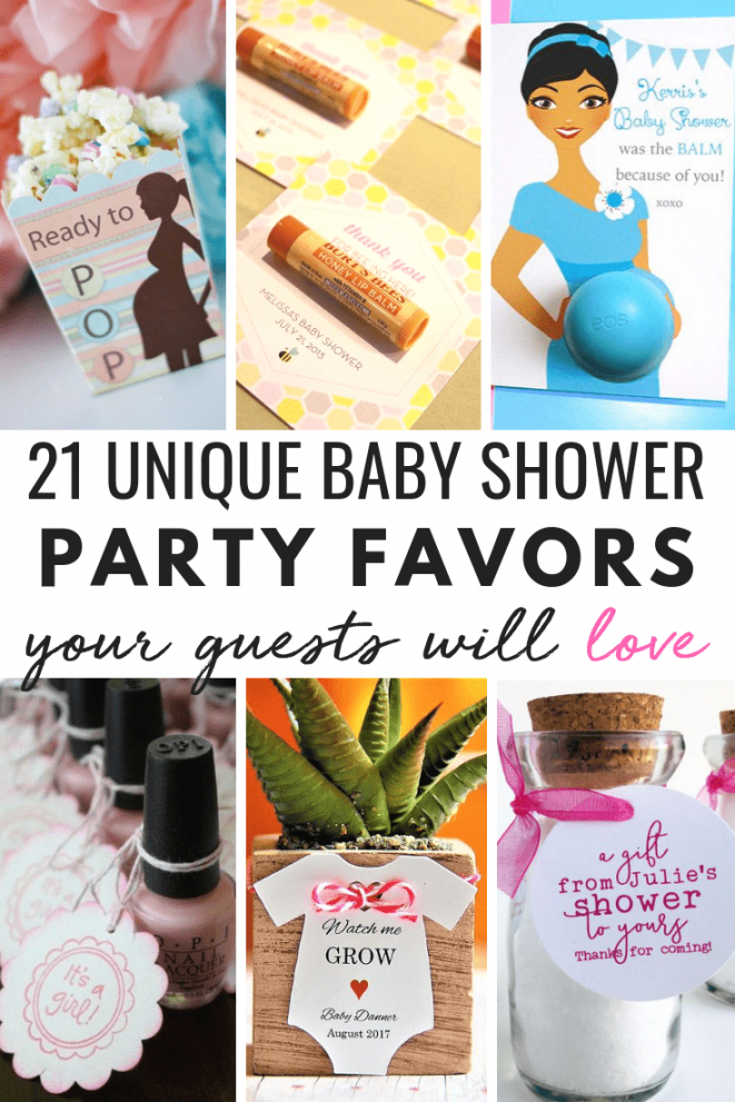 Baby Shower Favor Ideas  Baby shower gifts for guests, Baby