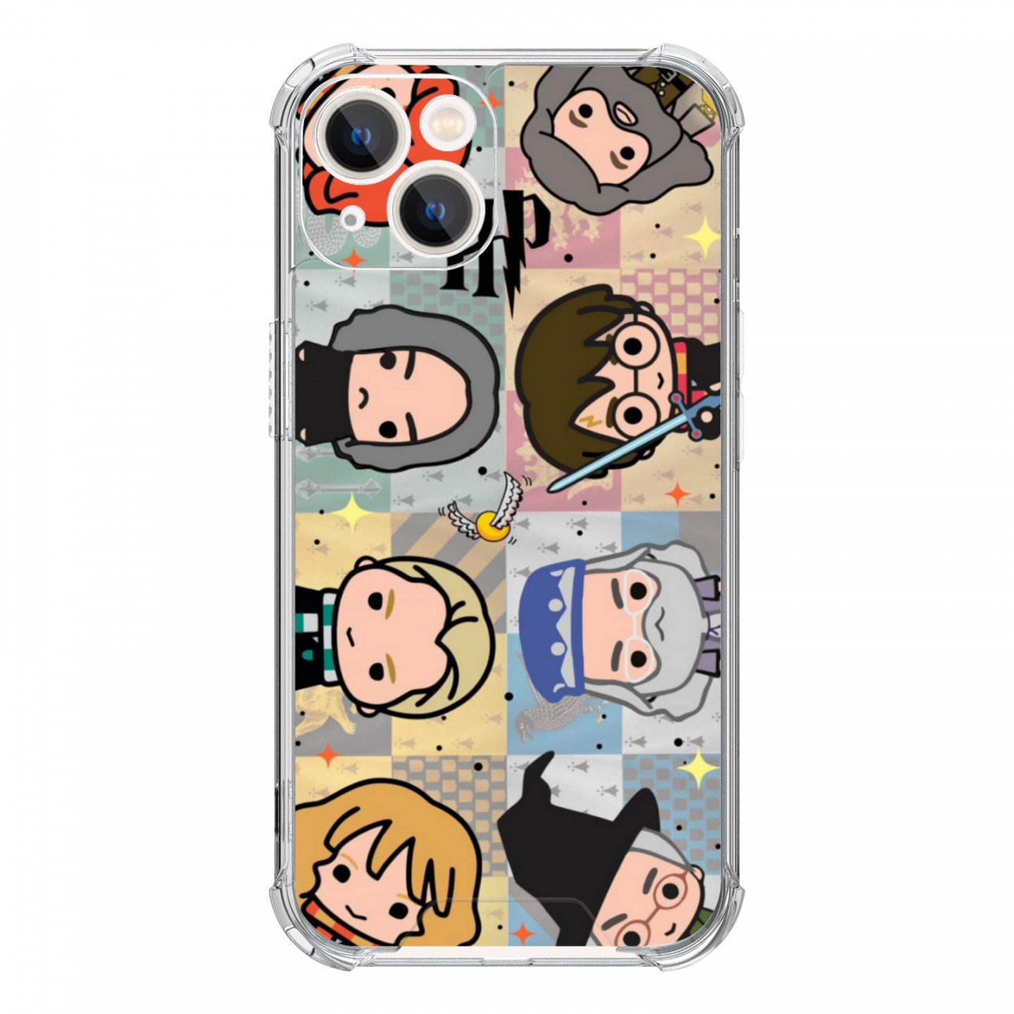 Clear Cartoon Harry Cell Phone Case, Cut Phone Case for iPhone      Pro Max Plus Mini Xr Xs X    for Teen Girls and Boys