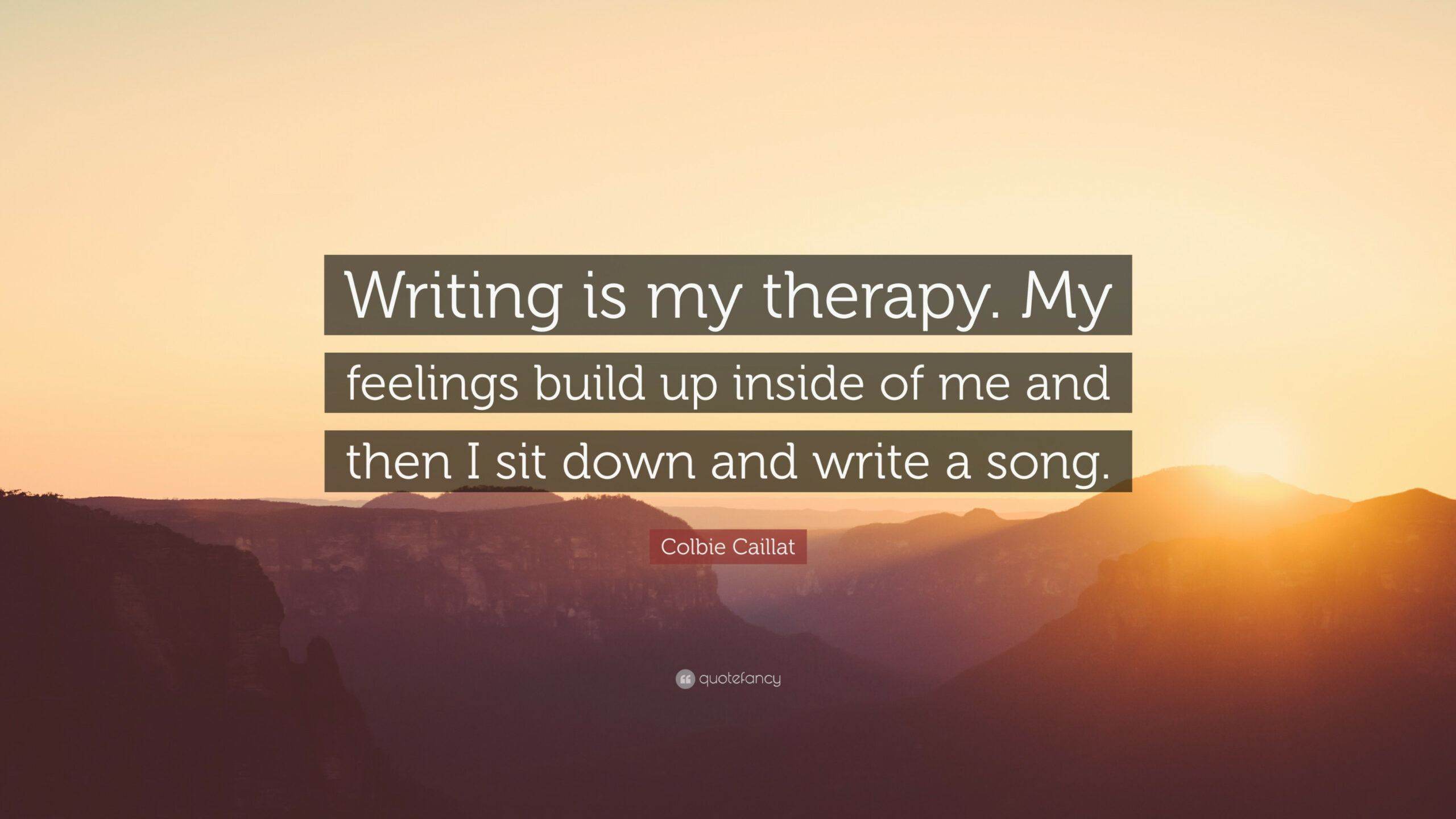 Colbie Caillat Quote: “Writing is my therapy