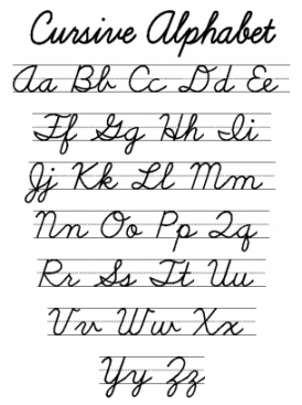 Cursive Alphabet Worksheet  Cursive alphabet, Cursive alphabet