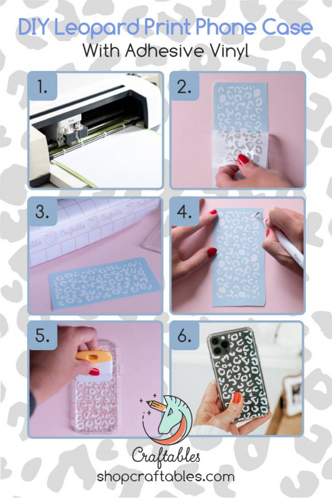 DIY Leopard Print Phone Case with Adhesive Vinyl – shopcraftables