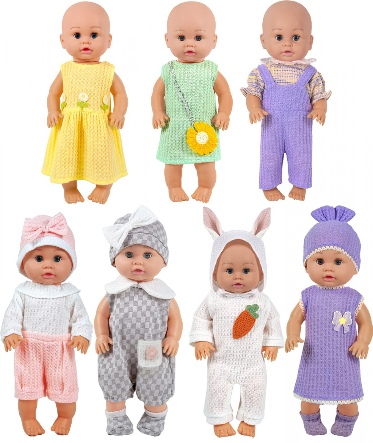 Doll Clothes, - inch Baby Doll Clothes Outfits Dress with Hats Socks  Accessories Fits for cm New Born Baby Dolls/ inch Baby Doll/  Inch