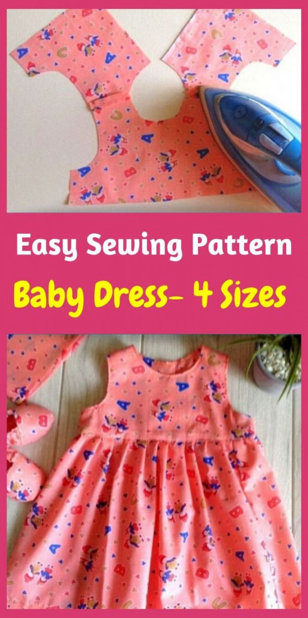 Easy Baby Girl Dress Sewing Pattern  Baby clothes patterns sewing