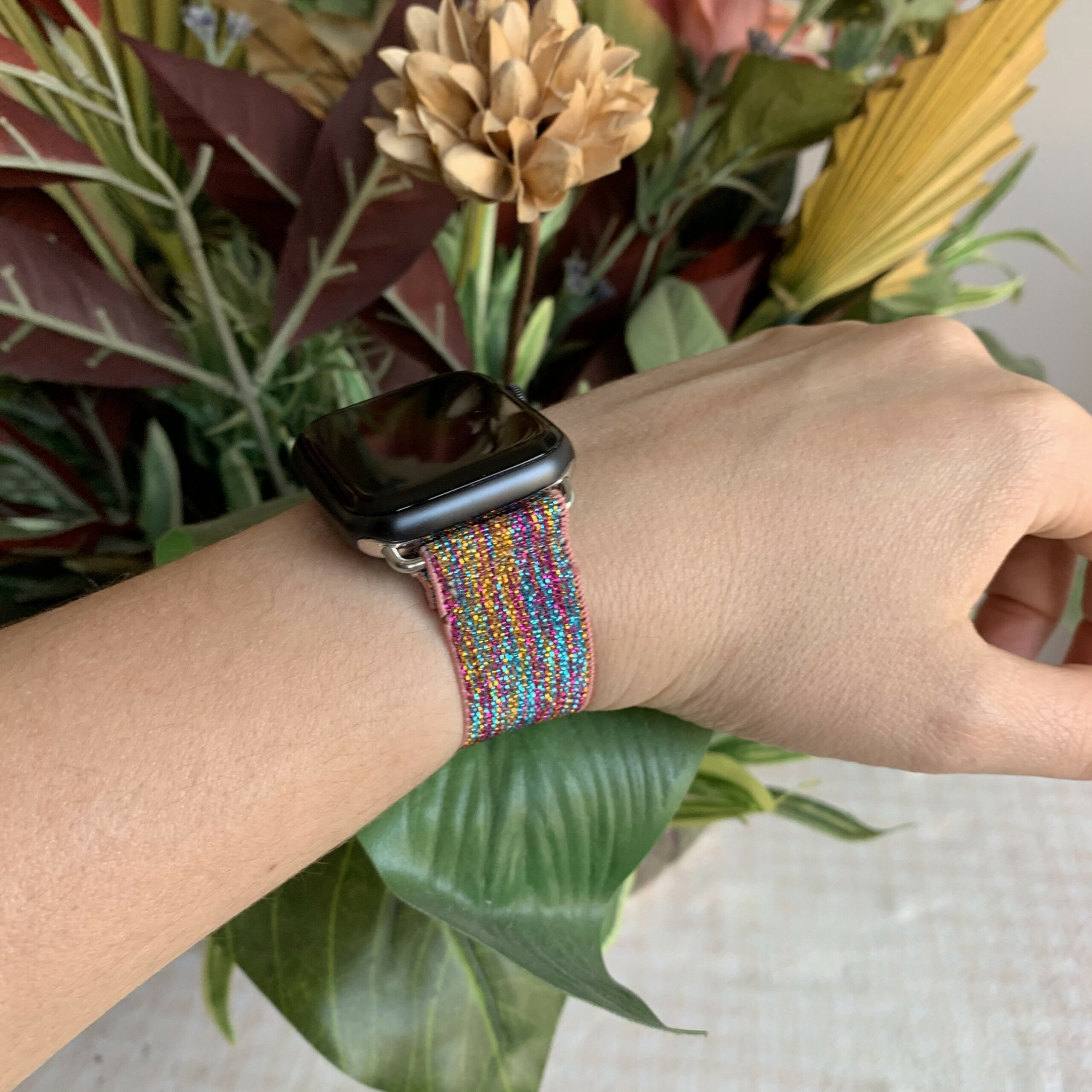 Elastisches Apple Watch Band Pink Glitter Band Glitzer - Etsy