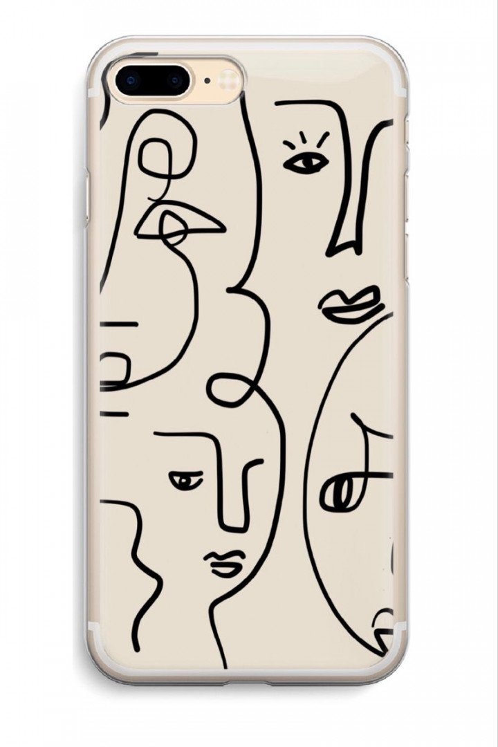 Faces iPhone Case Aesthetic Line Art Abstract Face Drawing - Etsy